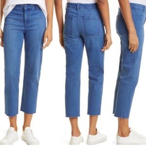 Frank & Eileen Kinsale Jean Pant 10 Cropped Stretch Made in USA Pockets